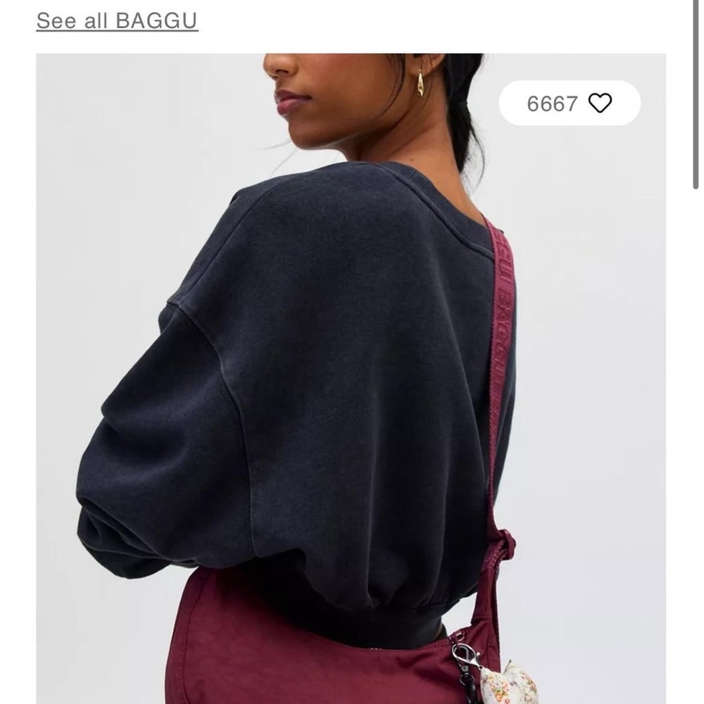 UO Oxblood Baggu Small Crescent Bag NWT - Picture 3 of 3